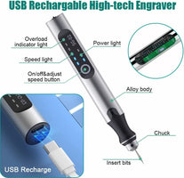 USB Rechargable Engraving Machines with 35Bits,Mini Electric Engraver Etching Pen Cordless Rotary Tools Engraved Jewelry Glass Stone Metal Plastic Wood Resin - The Gadget Collective