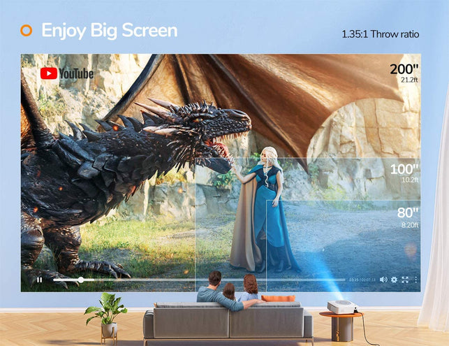 VANKYO Leisure E30WQ Native 1080P Projector, Full HD 5G WiFi Projector Supports 4K & Synchronize Smartphone Mirroring, Portable Projector Compatible wi - The Gadget Collective
