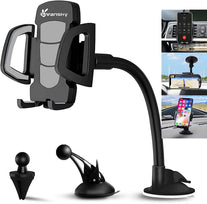 Vansky Car Phone Holder Mount, 3-In-1 Universal Cell Phone Holder Car Air Vent Holder Dashboard Mount Windshield Mount for Iphone 12 11 X XR 7/7 Plus, Samsung Galaxy S9 LG Sony and More - The Gadget Collective