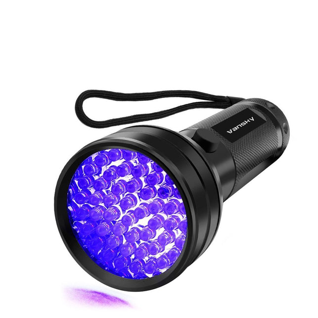 Vansky UV Flashlight Black Light UV Lights, 51 LED Ultraviolet Blacklight Pet Urine Detector for Dog/Cat Urine,Dry Stains,Bed Bug, Matching - The Gadget Collective