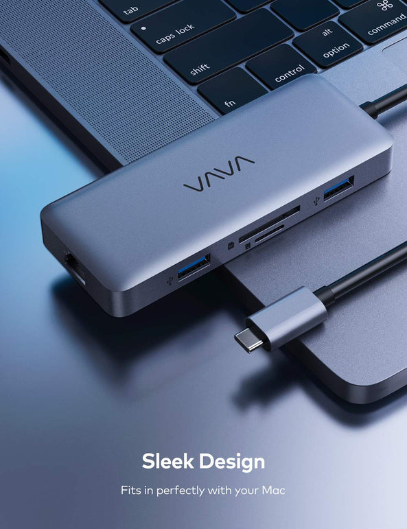 VAVA USB C Hub, 8-in-1 USB C Adapter with 4K HDMI, 1Gbps RJ45 Ethernet Port, USB 3.0, SD/TF Card Reader, 100W Pd Charging Port for MacBook/Pro/Air and - The Gadget Collective