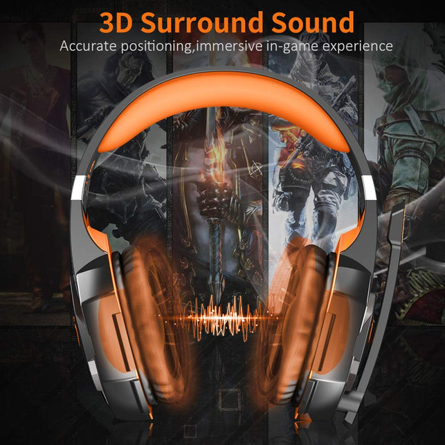 VersionTECH G2000 Stereo Gaming Headset for Xbox One PS4 PC Surround Sound Over-Ear Headphones with Noise Cancelling Mic LED Lights - The Gadget Collective