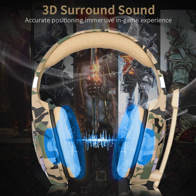 VersionTECH G2000 Stereo Gaming Headset for Xbox One PS4 PC Surround Sound Over-Ear Headphones with Noise Cancelling Mic LED Lights - The Gadget Collective