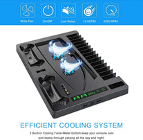 Vertical Stand with Cooling Fan for PS5 Console and PS5 Digital Edition, PS5 Dualsense Charging Station, Charging Station Dock with Dual Controller Charger Ports and Retractable Game Storage for PS5 - The Gadget Collective