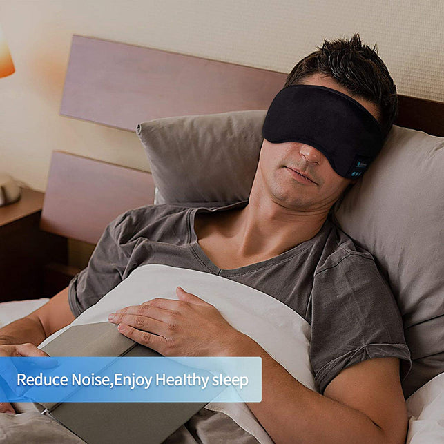 Voerou Sleep Headphones Wireless Bluetooth Sleep Eye Mask Music and Ultra Thin Speakers Perfect for Sleeping, Air Travel,Meditation and Relaxation - B - The Gadget Collective