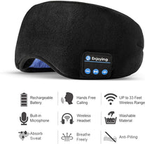Voerou Sleep Headphones Wireless Bluetooth Sleep Eye Mask Music and Ultra Thin Speakers Perfect for Sleeping, Air Travel,Meditation and Relaxation - B - The Gadget Collective