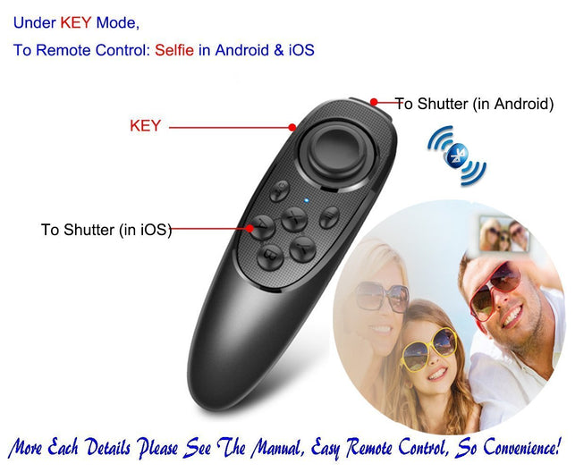 VR Remote Controller Gamepad Bluetooth Control VR Video, Film, Game, Selfie, Flip E-book/PPT/Nook page, Mouse, in Virtual Reality Headset - The Gadget Collective