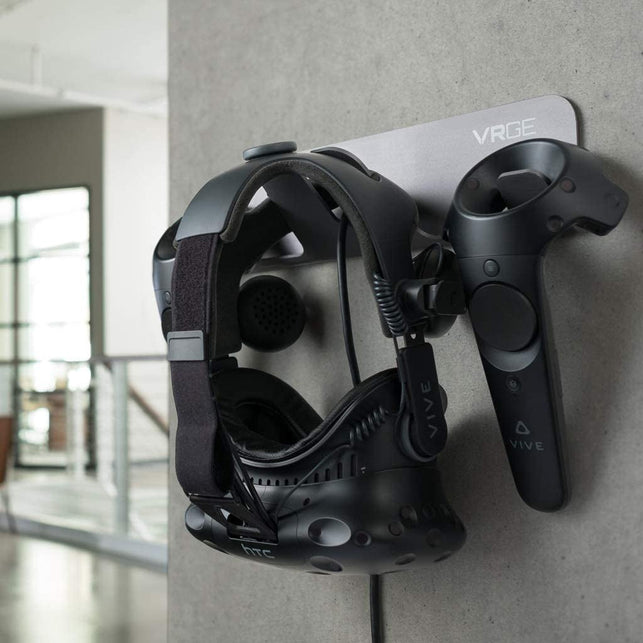 VRGE VR Wall Mount Storage Stand Hook - for Meta/Oculus Quest 2 - Rift - Rift-S - Quest - HTC Vive - Vive Pro - Playstation VR - Valve Index - Vive Cosmos and Mixed Reality Headsets - The Gadget Collective