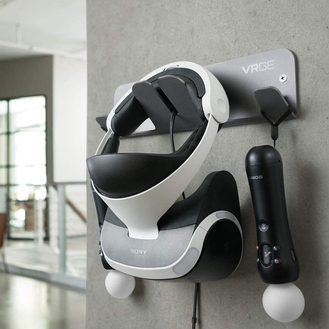 VRGE VR Wall Mount Storage Stand Hook - for Meta/Oculus Quest 2 - Rift - Rift-S - Quest - HTC Vive - Vive Pro - Playstation VR - Valve Index - Vive Cosmos and Mixed Reality Headsets - The Gadget Collective