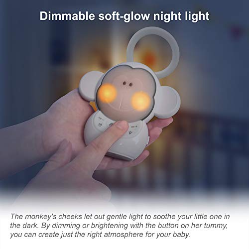 VTech BC8211 Myla The Monkey Baby Sleep Soother with a White Noise Sound Machine Featuring 5 Soft Ambient Sounds, 5 Calming Melodies & Soft-Glow Night - The Gadget Collective