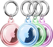Waterproof Airtag Holder, DDJ 4 Pack Airtag Keychain, Airtag Case for Dog Collar, Luggage, Keys, Full Body Anti-Scratch Protective (4 Colors) - The Gadget Collective