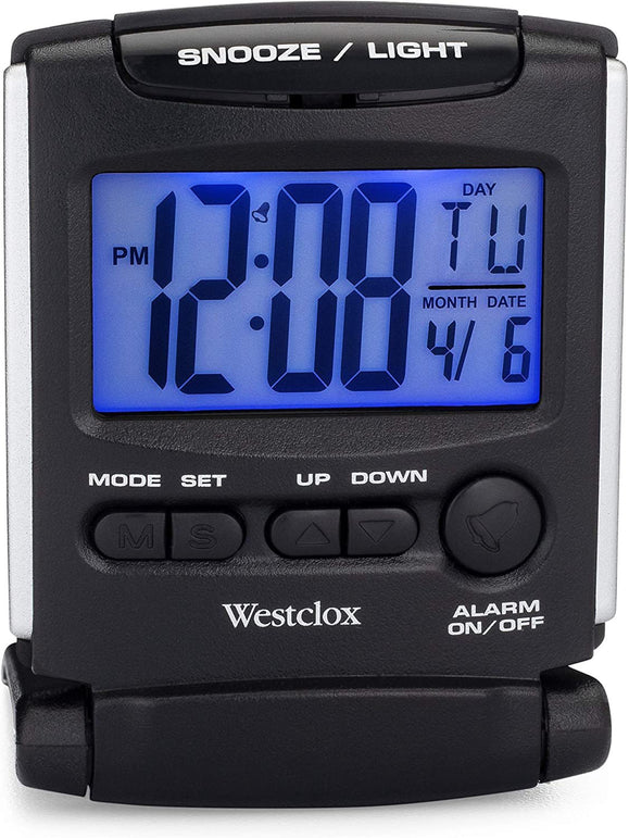 westclox folding travel alarm clock 72028