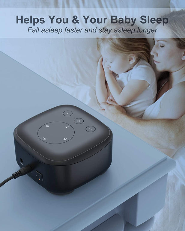 White Noise Machine, Elesories Sound Machine Sleep Therapy Soother for Adults Baby Kids Sleeping, 24 Soothing Sounds Including White Noise/Fan Sounds/Nature Sounds/Lullaby for Nursery Office - The Gadget Collective