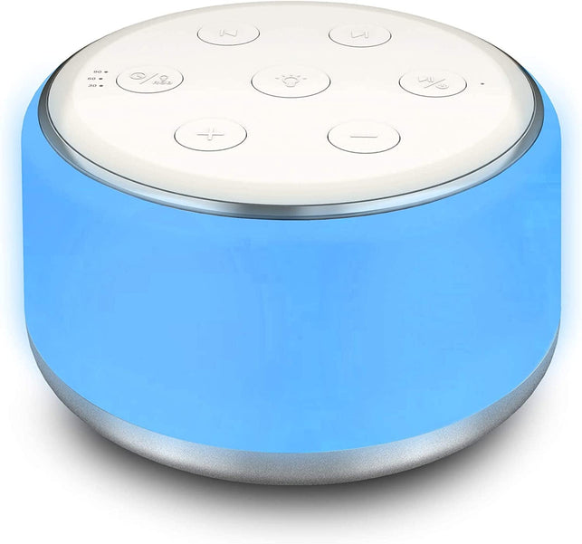 White Noise Machine for Sleeping Baby Kids – Portable Sound Machine with Night Light, USB Rechargeable, 34 Soothing Noises, Auto-Off Timer, Sleep Machine for Adults Babies Lullaby Travel Home - The Gadget Collective