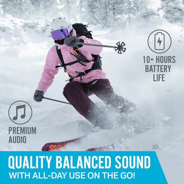 Wildhorn Alta Wireless Bluetooth Helmet Speakers, Drop-In Headphones - HD Speakers Compatible Any Audio Ready Ski/Snowboard Helmet Headphones. Glove Friendly Controls, Microphone for Hands-Free Calls - The Gadget Collective