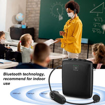 Winbridge Bluetooth Voice Amplifier for Teachers, Wireless Voice Amplifier with Bluetooth Headset Microphone, Portable Megaphone Speaker Headset System, Teacher Must Haves 15W/1500Mah WB002 - The Gadget Collective