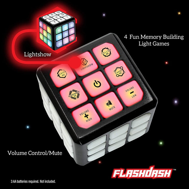 Winning Fingers Flashing Cube Electronic Memory & Brain Game | 4-In-1 Handheld Game - The Gadget Collective