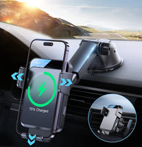 Wireless Car Charger, JOYROOM 15W Qi Fast Charging Car Charger Phone Holder Mount, Auto-Clamping Alignment Windshield Dashboard Air Vent Cell Phone Holder for Iphone 13 Pro Max 12 11, Galaxy S22/S20+ - The Gadget Collective