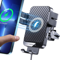 Wireless Car Charger, MOKPR 15W Fast Charging Auto-Clamping Car Charger Phone Mount Air Vent Cell Phone Holder Compatible Iphone 14/13/13 Pro/12 Pro/12/11/X/8, Samsung Galaxy S22/S21/S20, Etc - The Gadget Collective