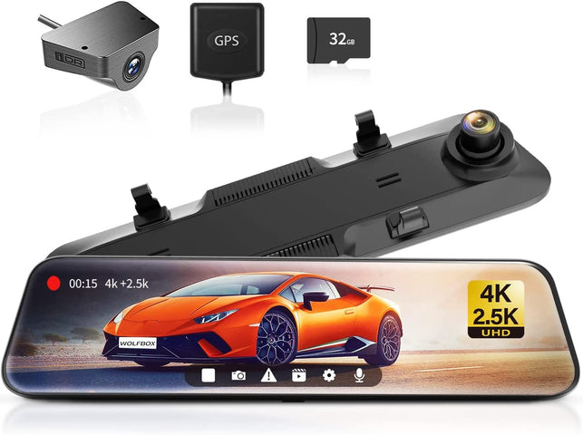  AZDOME Dual Dash Cam Front and Rear, 3 inch 2.5D IPS Screen  Free 64GB Card Car Driving Recorder, 1080P FHD Dashboard Camera, Waterproof  Backup Camera Night Vision, Park Monitor, G-Sensor, for