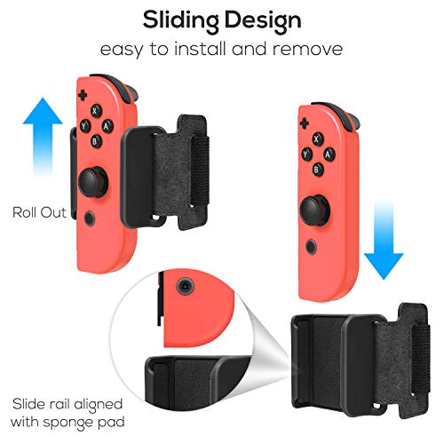 Wrist Bands Compatible with Just Dance 2023 2022 2021 Switch, YUANHOT Adjustable Elastic Dance Straps Compatible with Switch & Switch OLED Controllers, 2 Pack for Kids and Adults - Black - The Gadget Collective