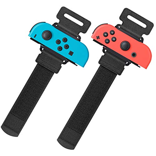 Wrist Bands Compatible with Just Dance 2023 2022 2021 Switch, YUANHOT Adjustable Elastic Dance Straps Compatible with Switch & Switch OLED Controllers, 2 Pack for Kids and Adults - Black - The Gadget Collective