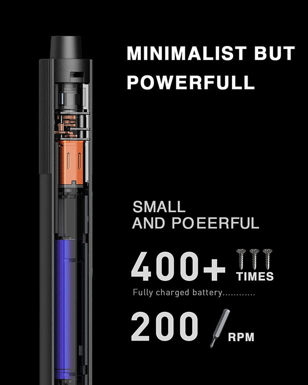 Xiaomi Electric Precision Screwdriver, All-Metal Gearbox, Powerful Magnetic Motor, Rechargeable Lithium Battery, S2 Steel Screwdriving Bits, Type-C Charging, Aluminium Alloy Case, Grey - The Gadget Collective