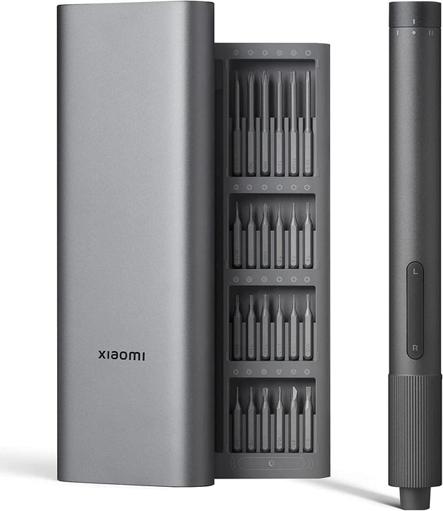 Xiaomi Electric Precision Screwdriver, All-Metal Gearbox, Powerful Magnetic Motor, Rechargeable Lithium Battery, S2 Steel Screwdriving Bits, Type-C Charging, Aluminium Alloy Case, Grey - The Gadget Collective
