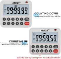 XREXS Digital Kitchen Timer Magnetic Countdown up Cooking Timer Loud Alarm and Mute Optional, Magnet and Stand, Large Display Classroom Timer for Teachers (2 Batteries Included) Upgraded Version - The Gadget Collective