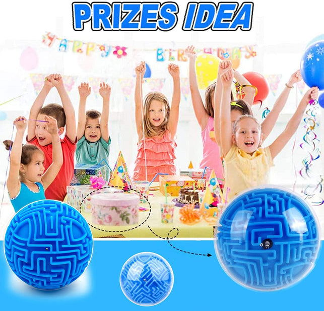 Yongnkids Amaze 3D Gravity Memory Sequential Maze Ball Puzzle Toy Gifts for Kids Adults - Challenges Game Lover Tiny Balls Brain Teasers Game (Blue) - The Gadget Collective