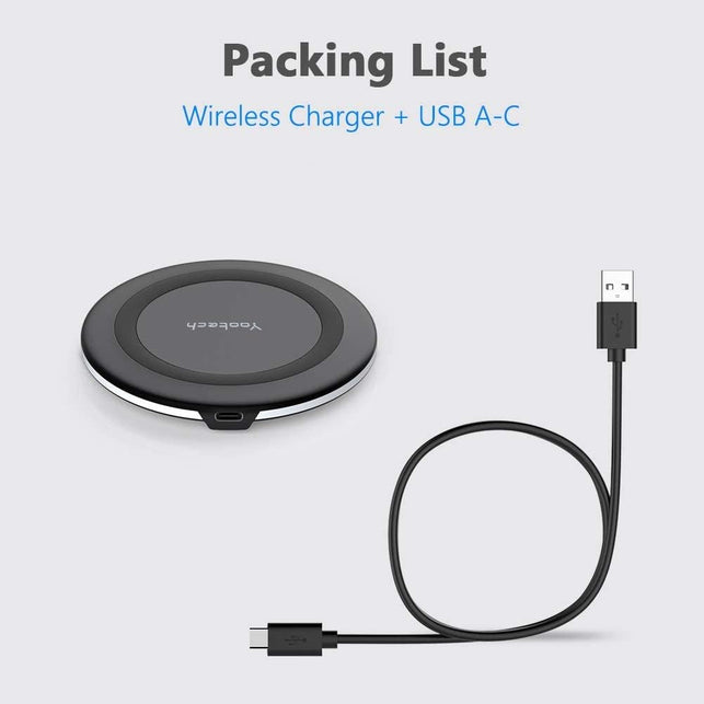 Yootech Wireless Charger,Qi-Certified 10W Max Fast Wireless Charging Pad Compatible with iPhone and Android - The Gadget Collective