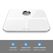 Yunmai Premium Smart Scale - Body Fat Scale with new FREE APP & Body Composition Monitor with Extra Large Display - Works with iPhone - The Gadget Collective