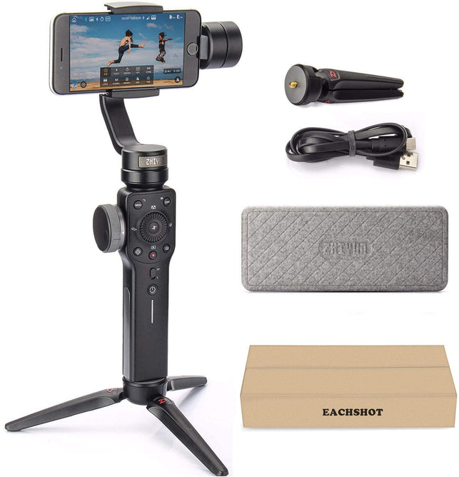 Zhiyun Smooth 4 3-Axis Handheld Gimbal Stabilizer YouTube Video Vlog Tripod for iPhone 11 Pro Xs Max Xr X 8 Plus 7 6 SE Android Cell Phone Smartphone - The Gadget Collective