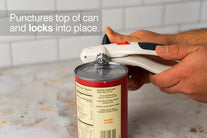 Zyliss - 20362 ZYLISS Lock N' Lift 7" Manual Handheld Can Opener with Locking Mechanism, White/Gray - The Gadget Collective